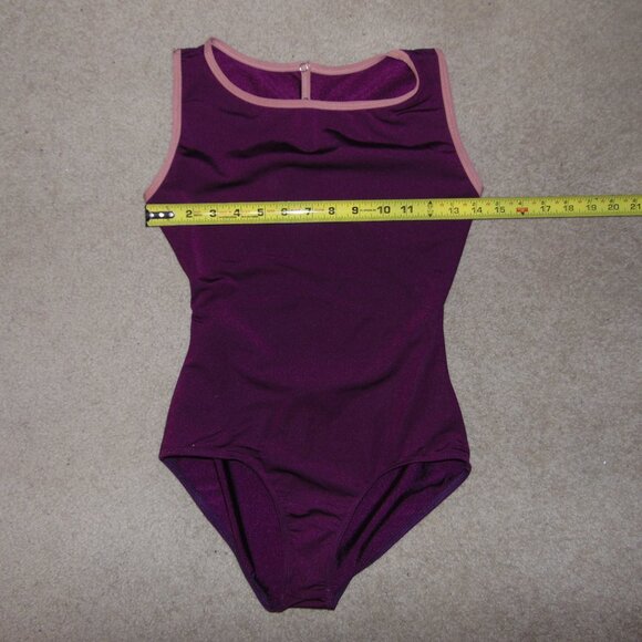 Crown Magenta Pink Snap Neck Leotard M - Picture 7 of 7